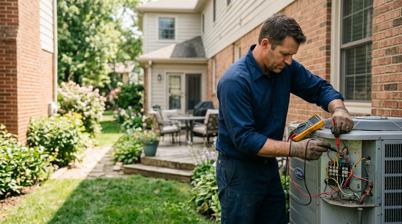 HVAC technician working near Voorheesville, NY